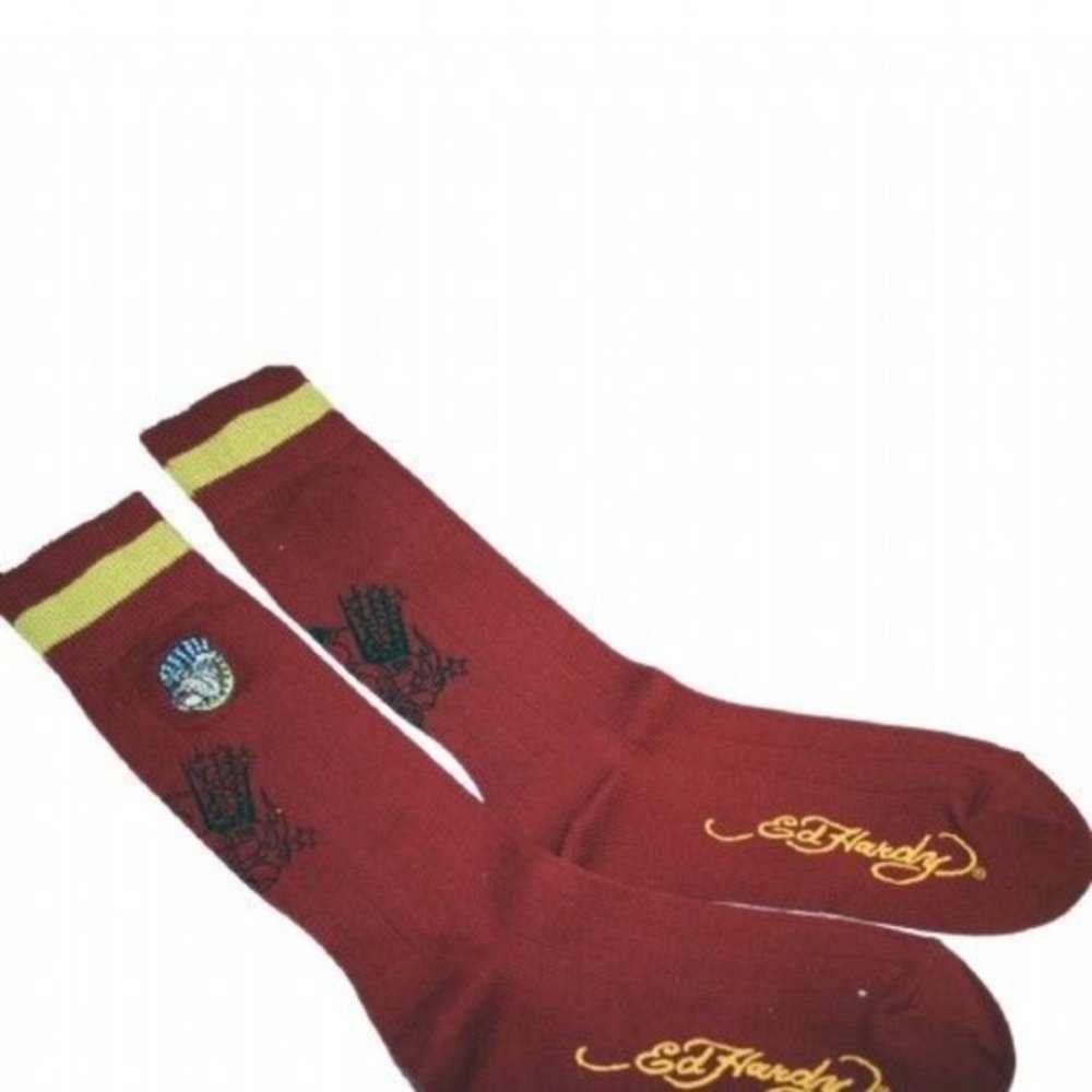 3 Pair NWT Ed Hardy Mens Socks Size 10 - 13 Mixed Designs - Picture 3 of 7